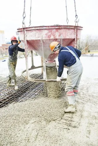 concreting workers